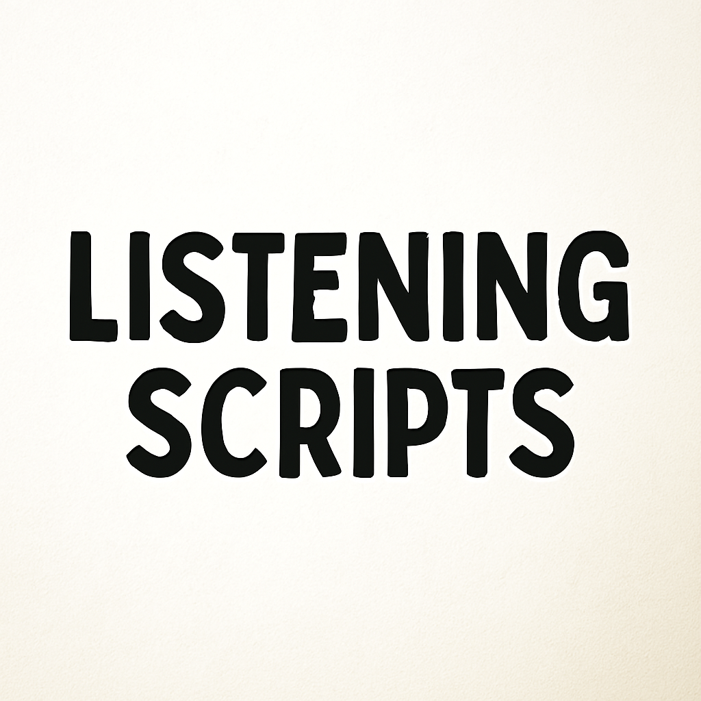 Listening scripts section cover