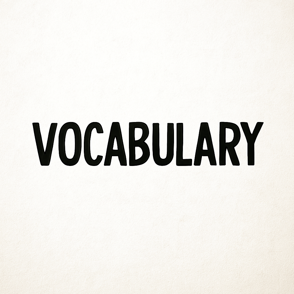 Vocabulary section cover